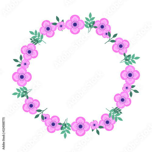 This is frame with flowers  leaf. Could be used for flyers  banners  postcards  holidays decorations  spring holidays  Women   s Day  Mother   s Day  wedding.