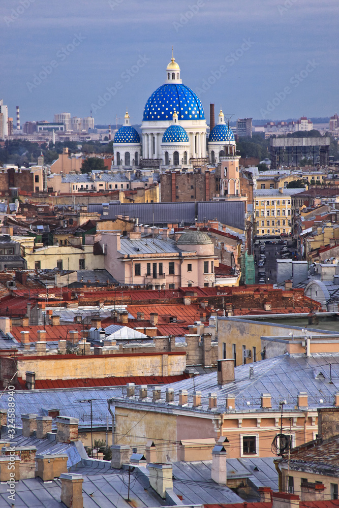View of Trinity Cathedral in St. Petersburg