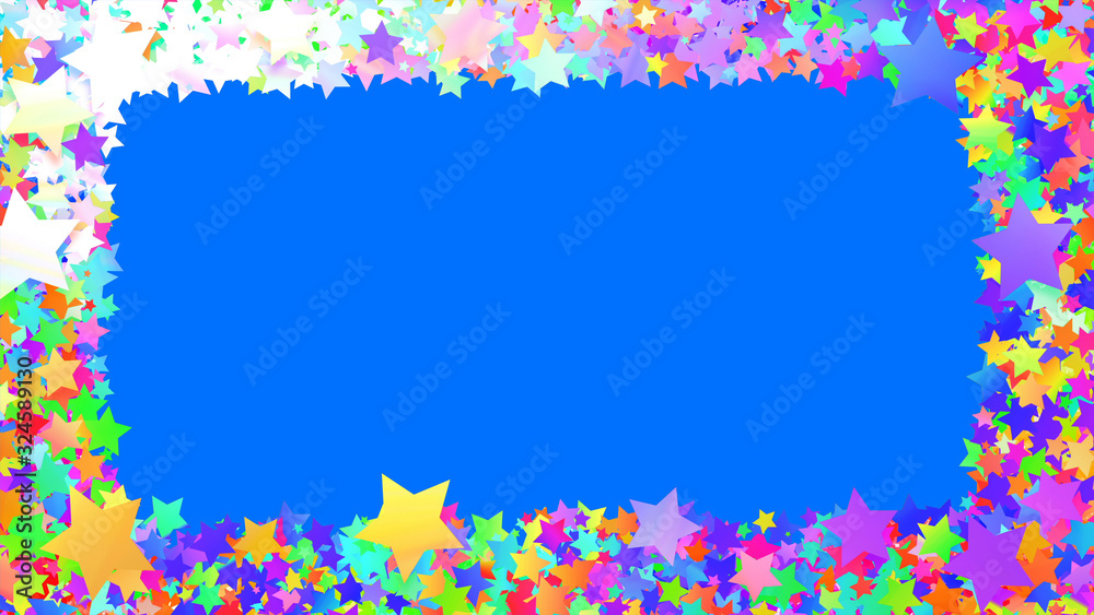 Glitter Star Spangle Frame 3D illustration background. Glitter Star Spangle Frame 3D illustration background.