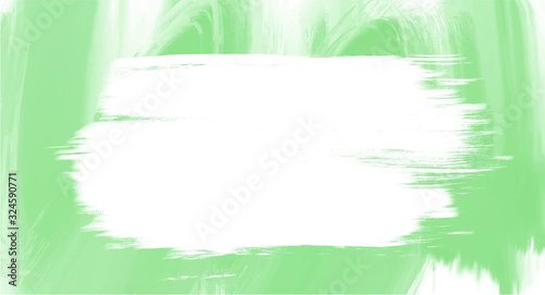 Fototapeta Naklejka Na Ścianę i Meble -  White splash banner with Green watercolor background for your design, watercolor background concept, vector.