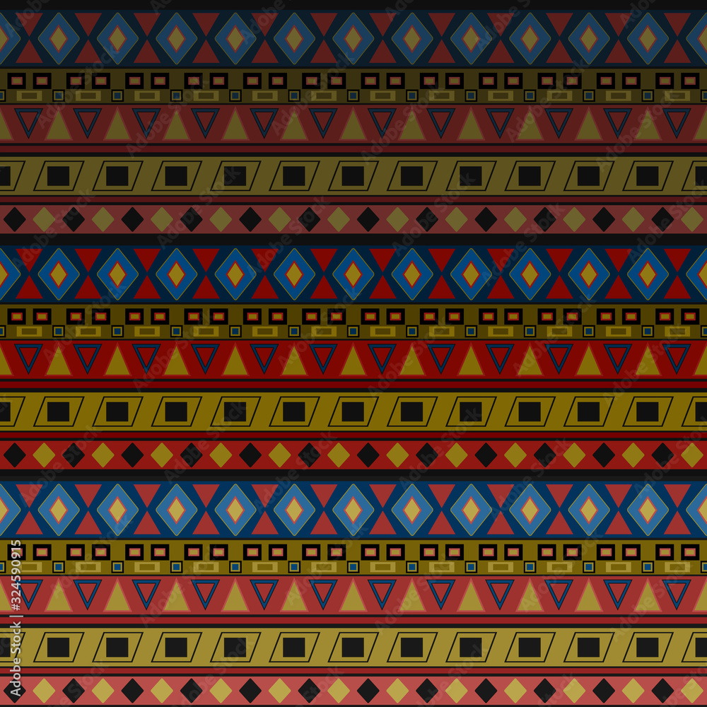 Abstrfact seamless folk ethno retro pattern
