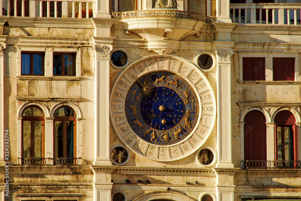 Venice, ITALY – FEBRUARY 6, 2020: St Mark's Clocktower
