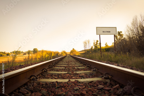 Rail track passing through South Africa photo