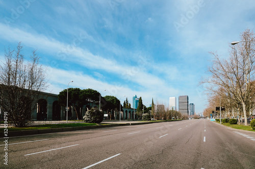 Passeo de la Castellana, a wide boulevard in central Madrid