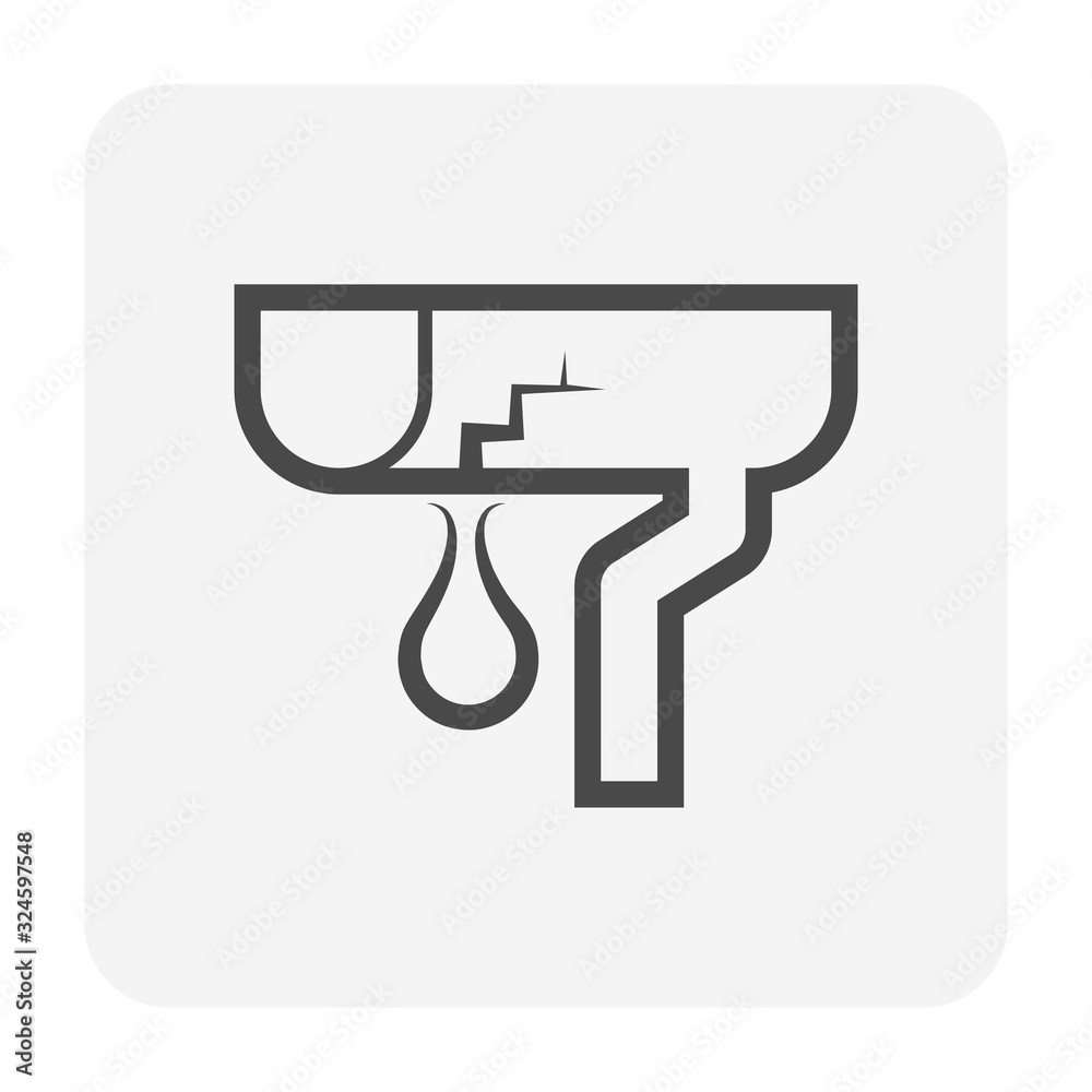 gutter damage icon gutter damage icon