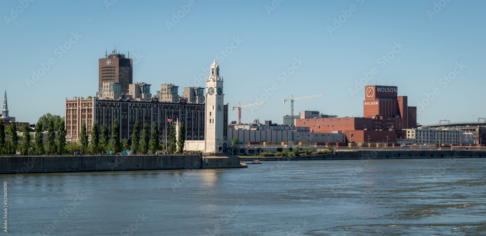 Old port of Montreal. Viewpoint of the city of Montreal in Canada. photo of Montreal. City of Montreal.