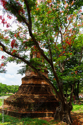 Old architectural buildings in Ayutthaya