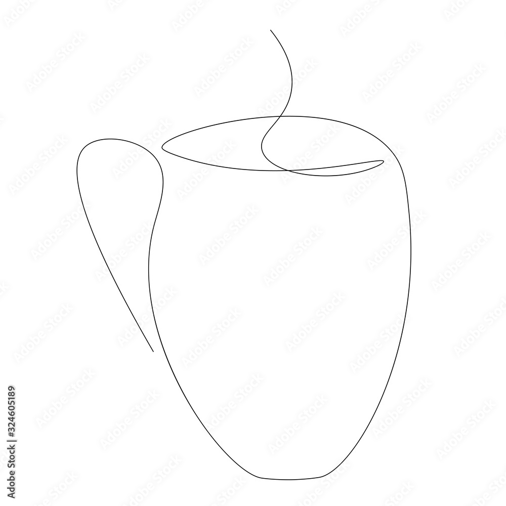 Cup of coffee on white background vector illustration Cup of coffee on white background vector illustration