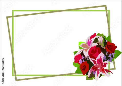Flower background with blank space for text or photography