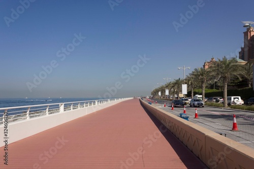 Desert promenade at the end of the Palm in Dubai