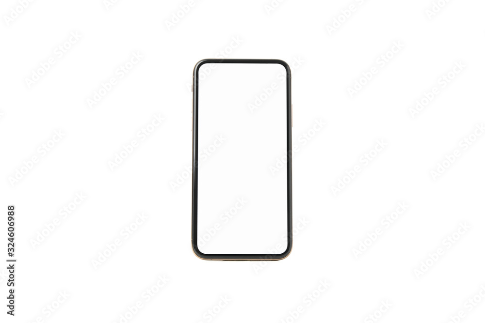 Phone with empty screen isolated on white background Phone with empty screen isolated on white background