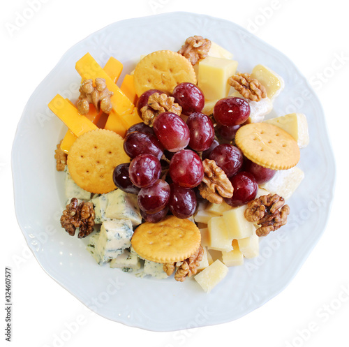 cheese mix on a plate isolated