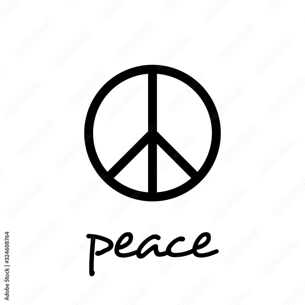 Peace symbol, pacifist vector icon Peace symbol, pacifist vector icon