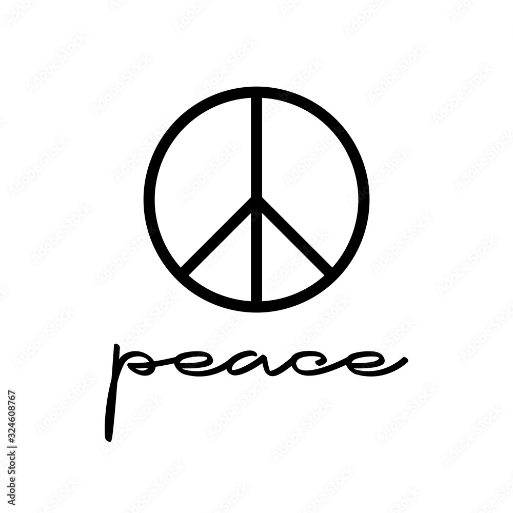 Peace symbol, pacifist vector icon Peace symbol, pacifist vector icon