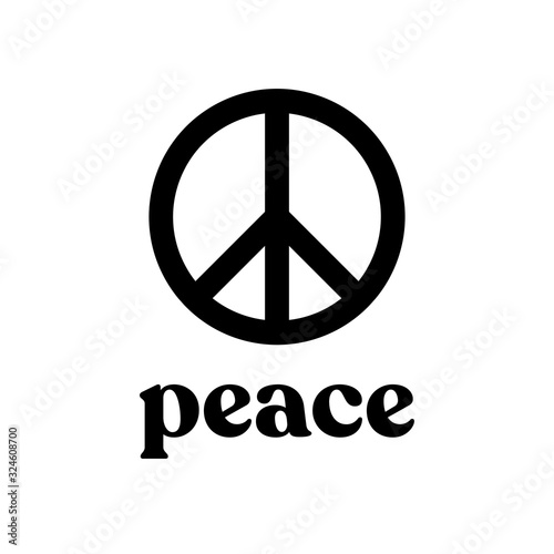 Peace symbol, pacifist vector icon