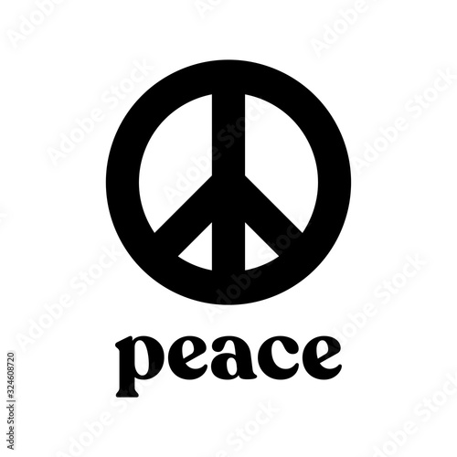 Peace symbol, pacifist vector icon