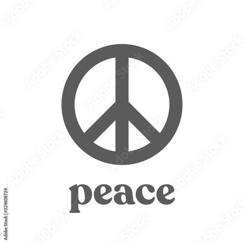 Peace symbol, pacifist vector icon