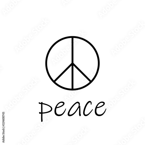 Peace symbol, pacifist vector icon