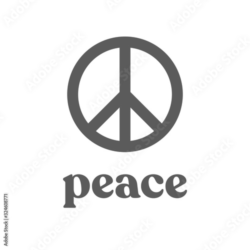 Peace symbol, pacifist vector icon