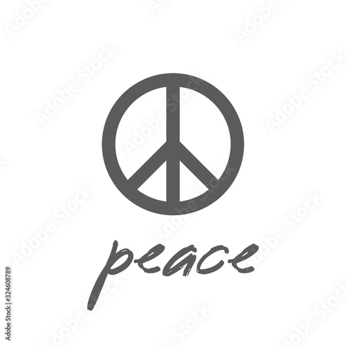 Peace symbol, pacifist vector icon