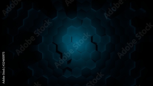 Hole hexagon abstract blue background. Technology background, from series best concept of global business © volodyar
