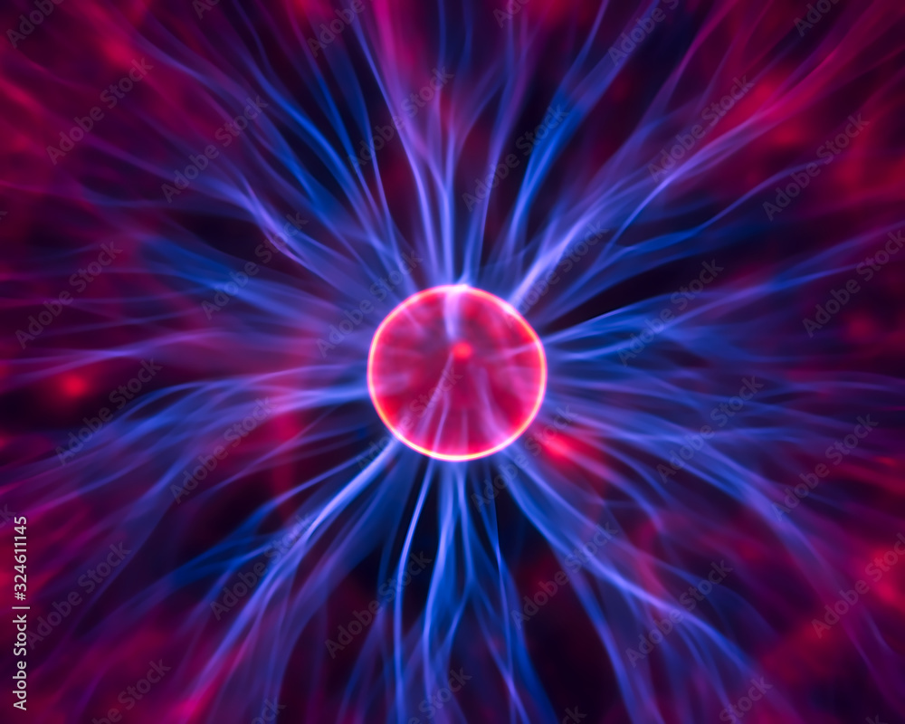 Colorful lights in the dark and energy lines Colorful lights in the dark and energy lines