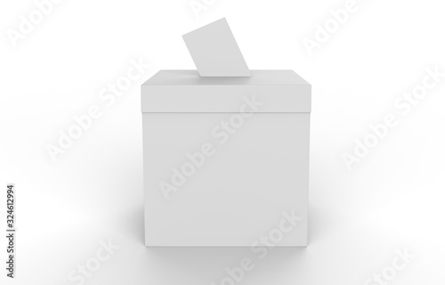 ballot box isolated on a white background. 3d illustration