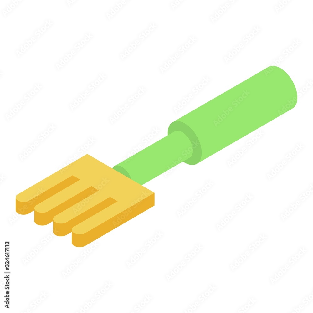 Plant pot fork icon. Isometric of plant pot fork vector icon for web design isolated on white background Plant pot fork icon. Isometric of plant pot fork vector icon for web design isolated on white background