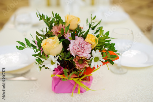 bouquet of the flowers on a table
