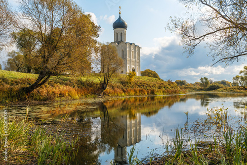 Billede på lærred Church of the Intercession on the Nerl in the Vladimir region