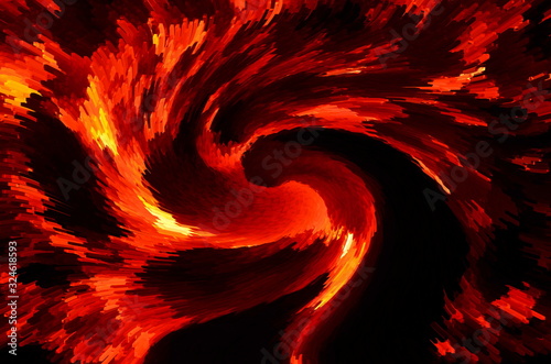  Abstract graphic resource with imitation of movement of orange color.