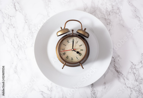 Obraz na płótnie concept of intermittent fasting, ketogenic diet, weight loss