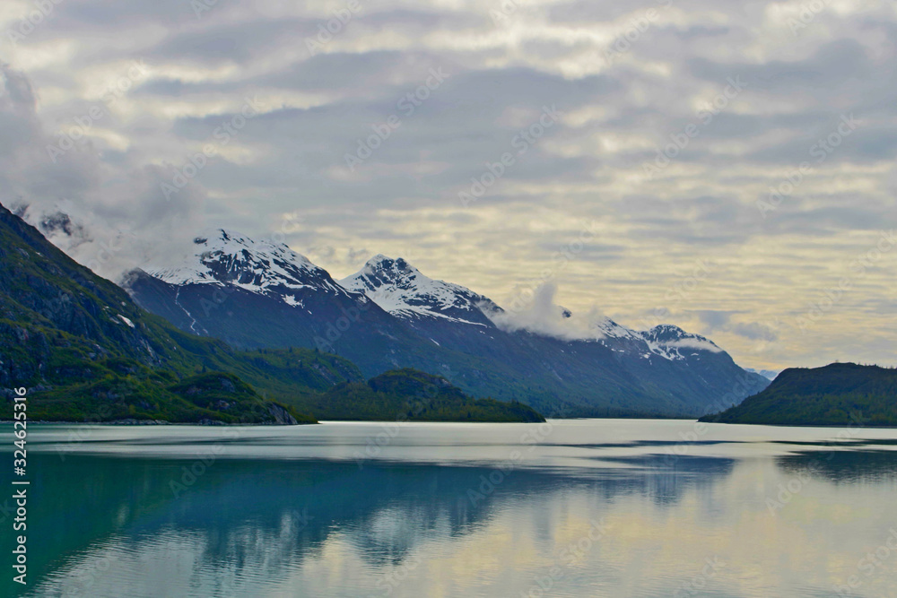 Alaska mountains and water