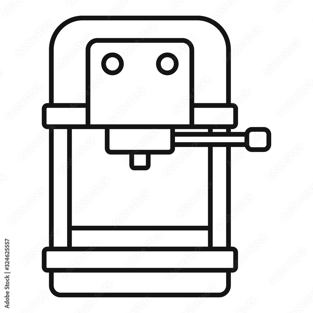 Automatic coffee machine icon. Outline automatic coffee machine vector icon for web design isolated on white background