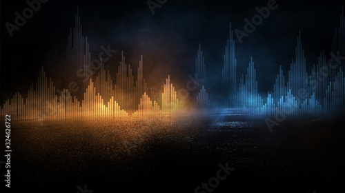 Abstract futuristic city, n...