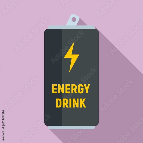 Water energy drink icon. Flat illustration of water energy drink vector icon for web design