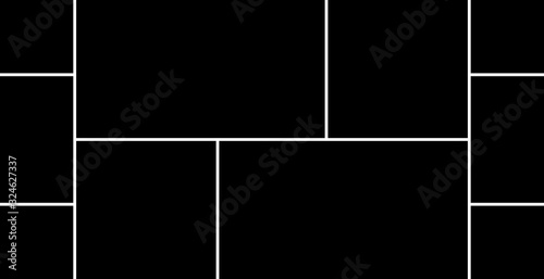 Vector collage for photos. Picture frame. Vector blank for scrapbook don't forget notes.