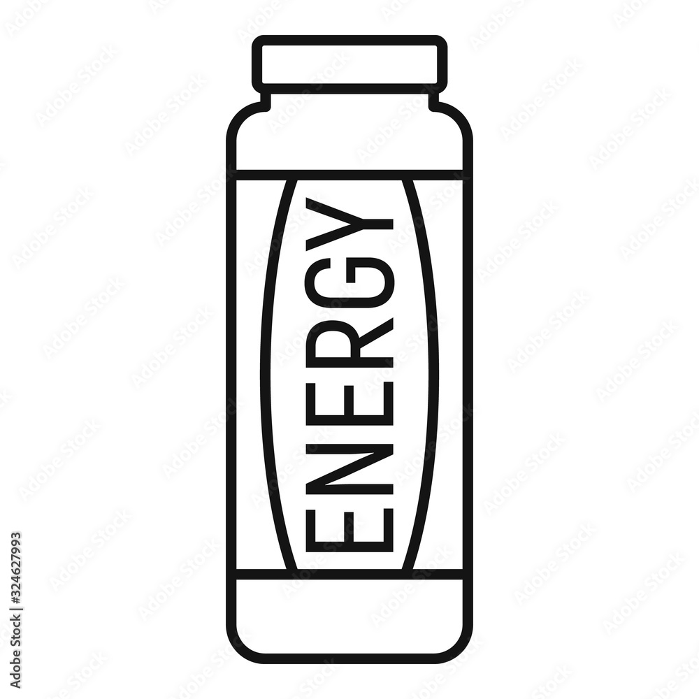 Energy drink icon. Outline energy drink vector icon for web design isolated on white background Energy drink icon. Outline energy drink vector icon for web design isolated on white background