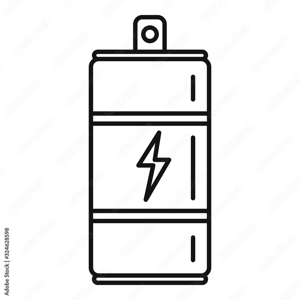 Soft energy drink bottle icon. Outline soft energy drink bottle vector icon for web design isolated on white background