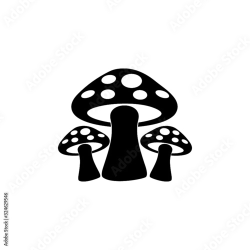 Mushroom icon isolated on white background