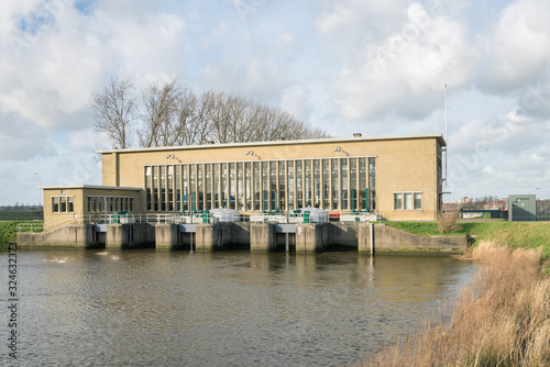 Old water pumping station in the city of Gouda, Netherlands. photo