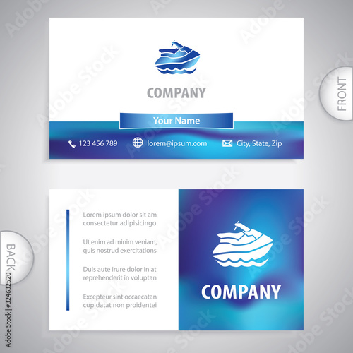 business card - Jet Ski rental and service - water scooters - company presentations
