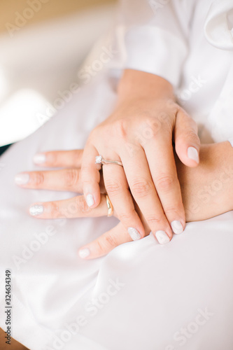 Diamond rings and wedding rings.