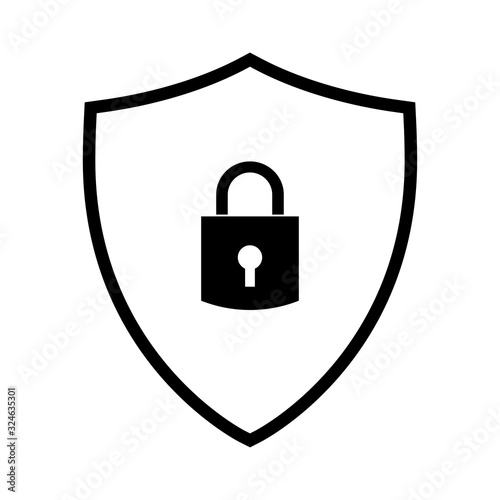Abstract security vector icon illustration isolated on white
