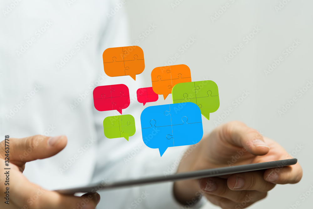 ilustration of a communication concept. The word communication with colorful dialog speech . ilustration of a communication concept. The word communication with colorful dialog speech .
