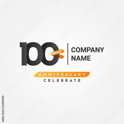 100 Years Anniversary Celebration Vector Illustration Template Design