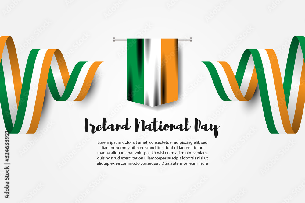 Ireland National Day Celebration Vector Illustration Template Design Ireland National Day Celebration Vector Illustration Template Design