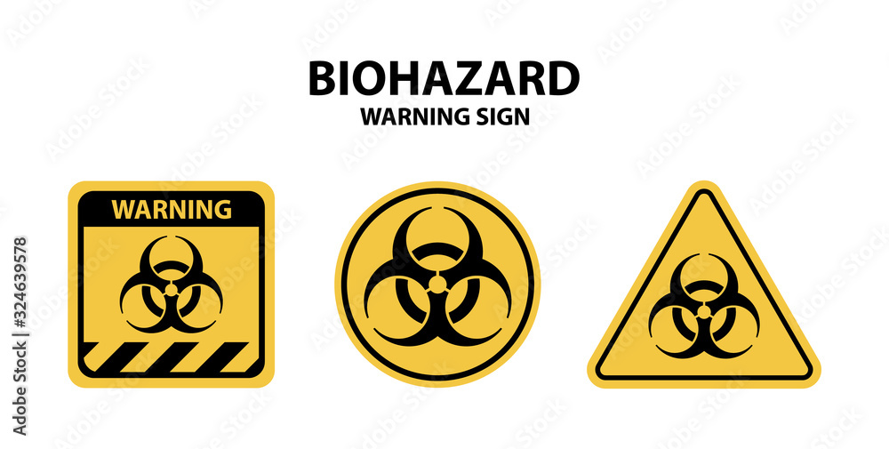 Biohazard warning sign, vector illustration Biohazard warning sign, vector illustration