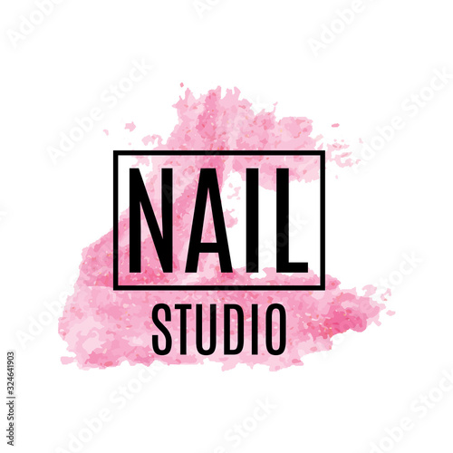 Vector logo of nail care Studio, nail Polish
