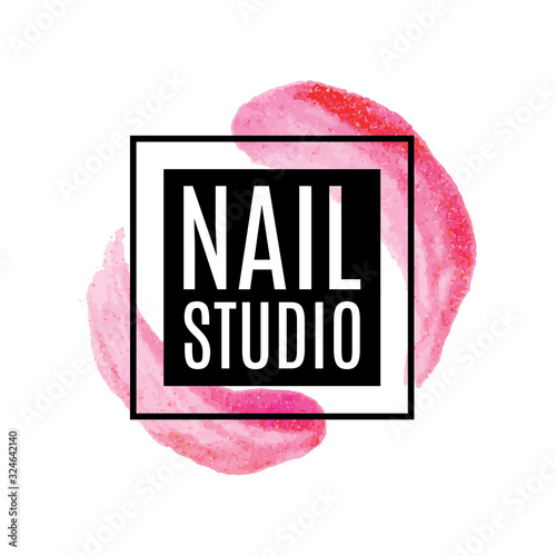 Vector logo of nail care Studio, nail Polish